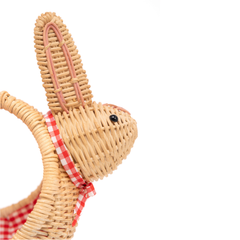 Taito - Panier lapin en rotin tressé main – vue 5 – Produit artisanal fait à la main · Kuênia